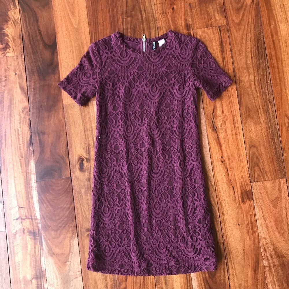 H&M Maroon Lace Dress